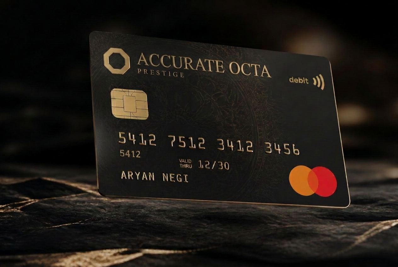 Accurate Octa Prestige ATM Mastercard debit card
